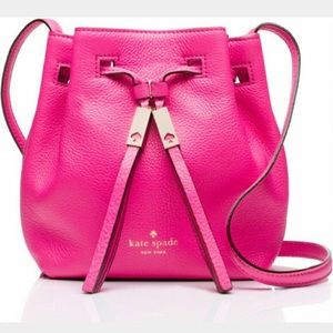 Kate Spade Hot Pink Drawstring Bucket Bag